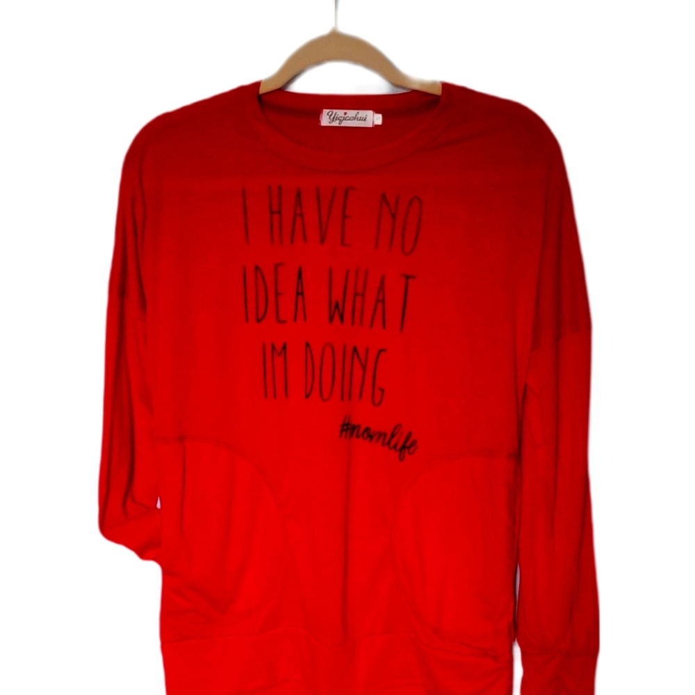 Pocket long sleeve #momlife shirt
